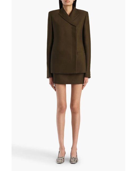 Khaite Brown Veste Silvannah En Cuir Dark Jacket