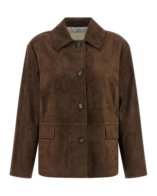 Max Mara Brown Suede Jacket