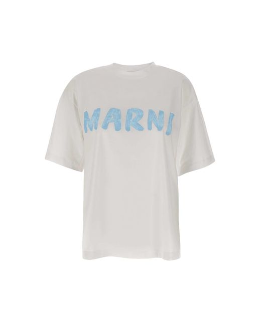 Marni White Organic Cotton T-Shirt