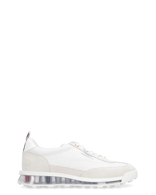 Thom Browne White Leather Low-top Sneakers for men