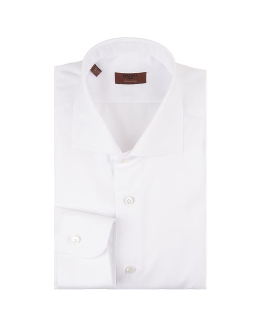 Barba Napoli White Slim Fit Shirt for men