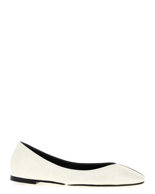 Jacquemus White 'Les Ballerines Ovalo' Ballet Flats