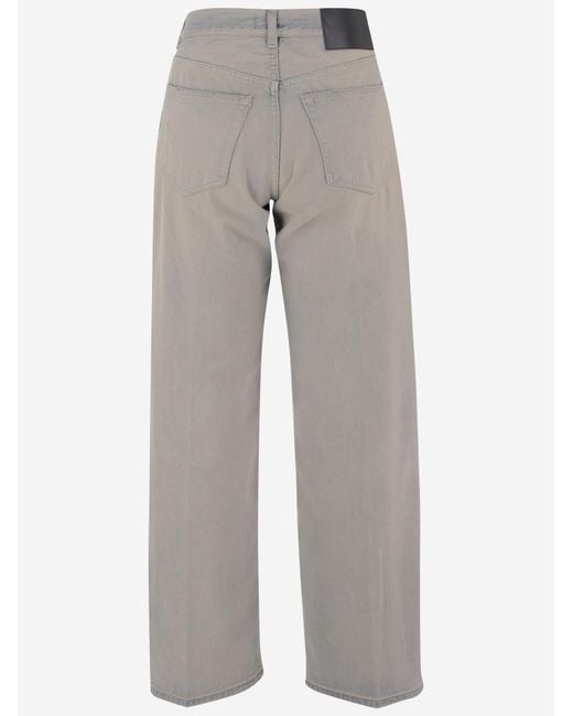 Haikure Gray Cotton Jeans Organic