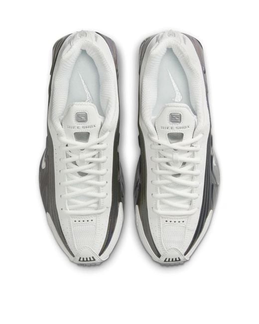 Nike Gray Shox R4 Iridescent Sneakers Shoes