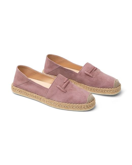 Tod's Pink Tods Suede Espadrilles Shoe