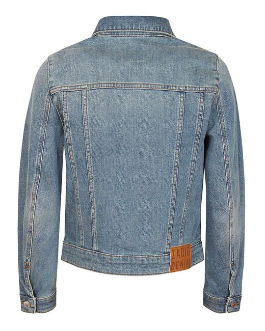 Zadig & Voltaire Kioky Denim Jacket in Blue | Lyst