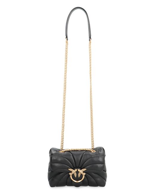 Pinko Gray Mini Crossbody Bag Love Puff Leather Sheep Shoulder