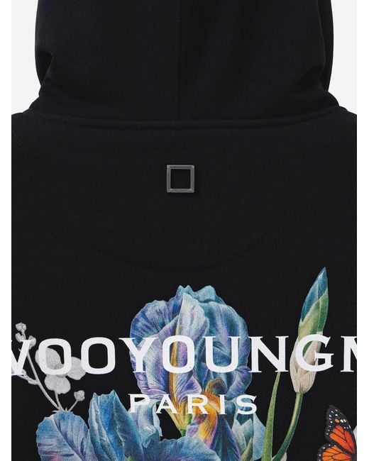 Wooyoungmi Black Cotton Hoodie Sweatshirts for men