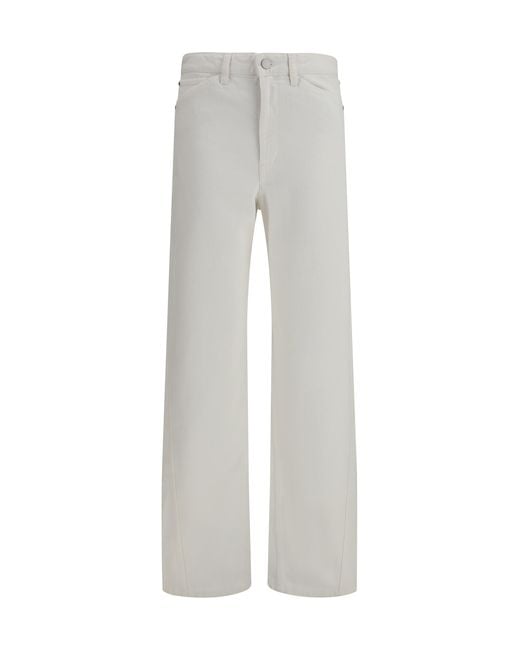 Lemaire Gray Cotton Five-Pocket Pants