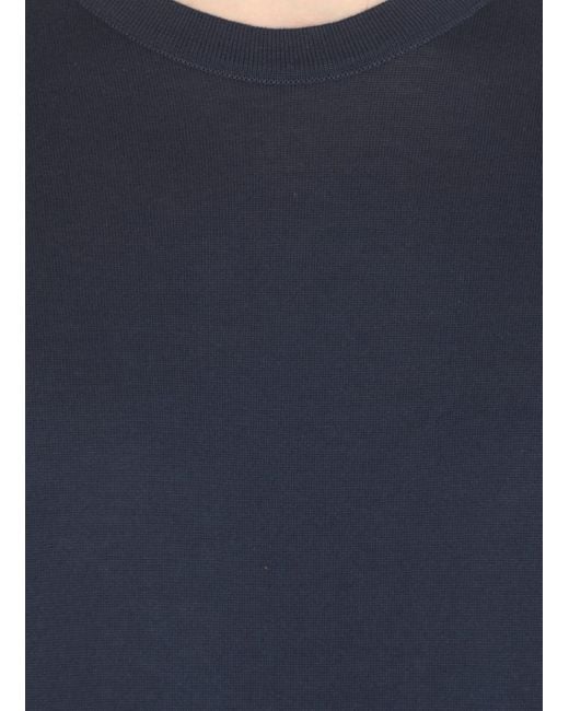 John Smedley Blue Kempton T-Shirt for men