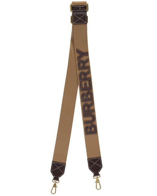 Burberry Adjustable And Removable Fabric Shoulder Strap in Natural