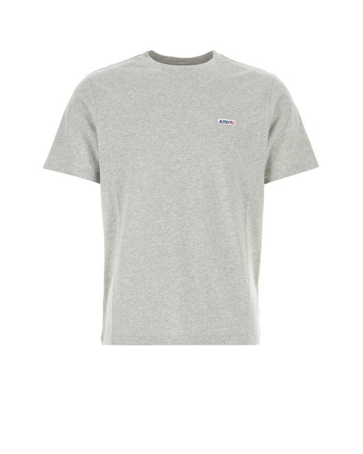 Autry Gray Melange Grey Cotton T-shirt for men