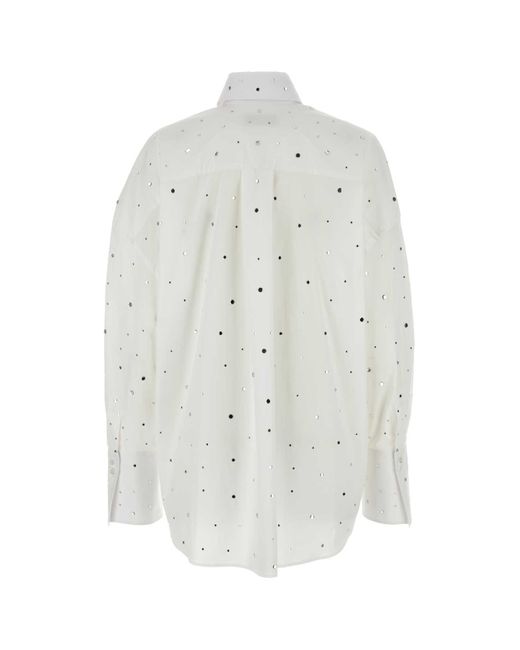 GIUSEPPE DI MORABITO White Stretch Poplin Oversize Shirt