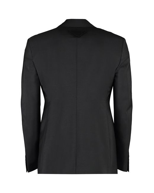 Prada Black Notched Lapel Blazer for men