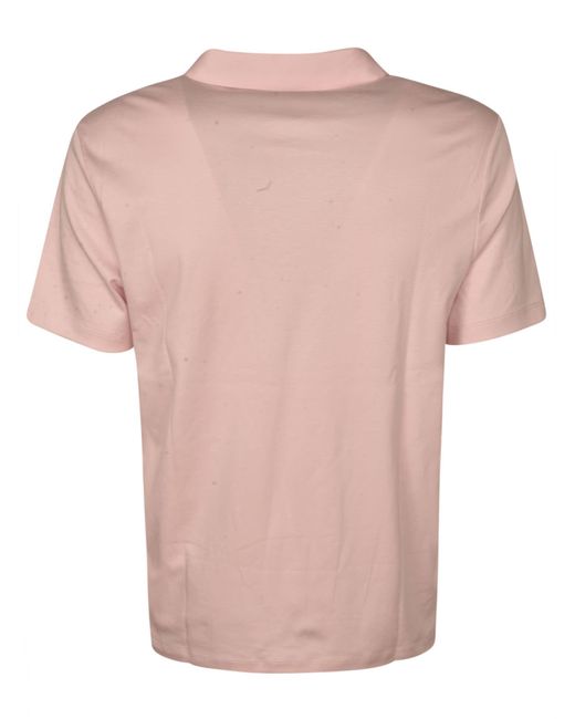 Michael Kors Pink Logo Embroidered Polo Shirt for men