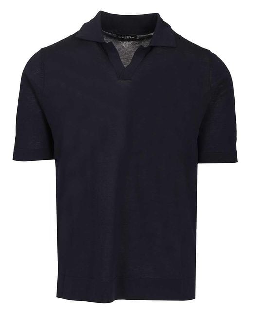 Ballantyne Blue Slim Fit Polo Shirt Co Plain for men