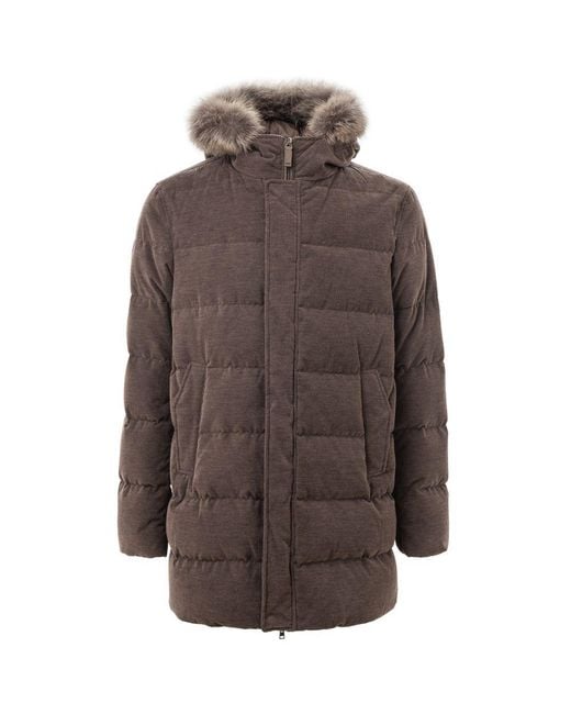 Herno Brown Cotton Bomber Clothing for men