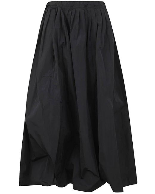 Sofie D'Hoore Black Wide And Pleated Midi Skirt
