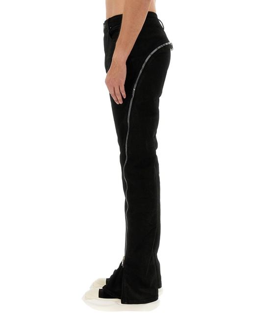 Rick Owens Black Jeans With Zip for men