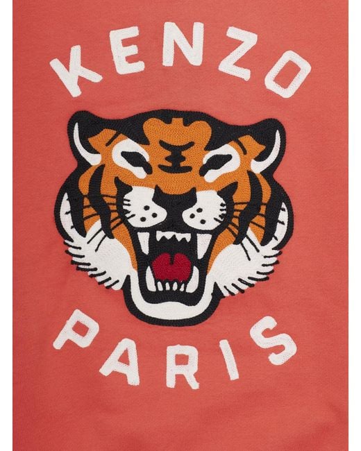 KENZO Red Kids Crewneck Sweatshirt Cotton Hoods & Sweatshirts for men