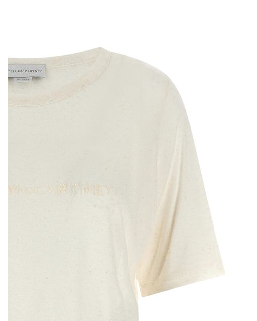 Stella McCartney White Beads Embroidery T-Shirt