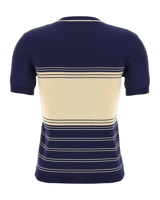 Valentino Garavani Blue Chez T-Shirt Cotton