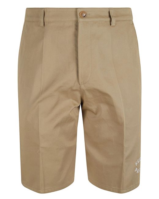 KENZO Natural Logo Embroidered Chino Shorts for men
