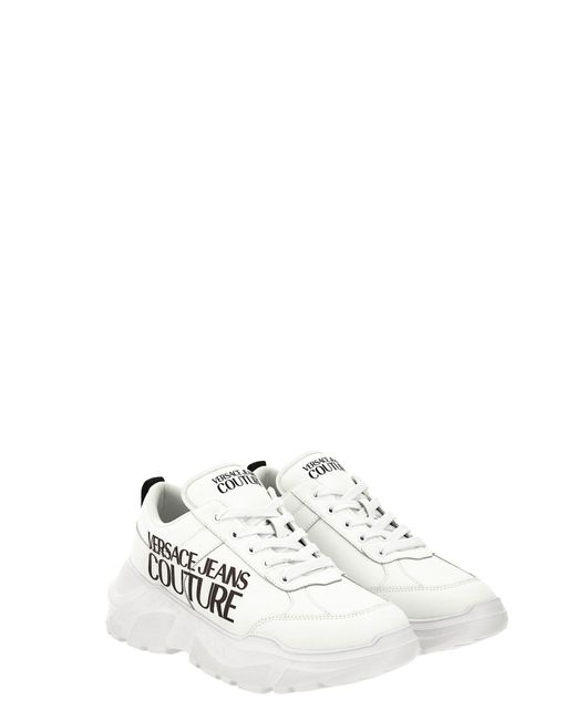 Versace White Jeans Couture Sneakers for men