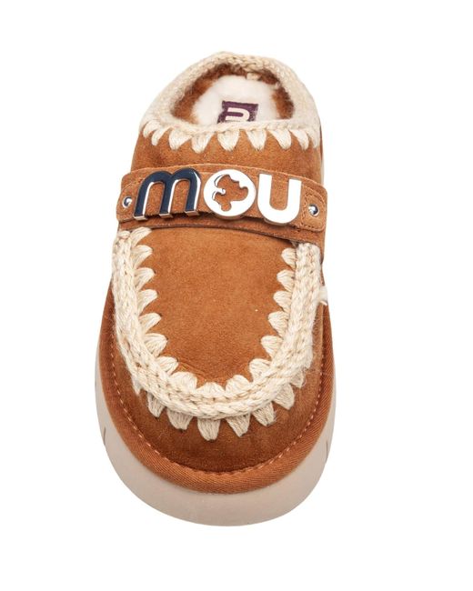 Mou Color Mou Bounce Sheepskin Clog Cognac Color in Brown | Lyst
