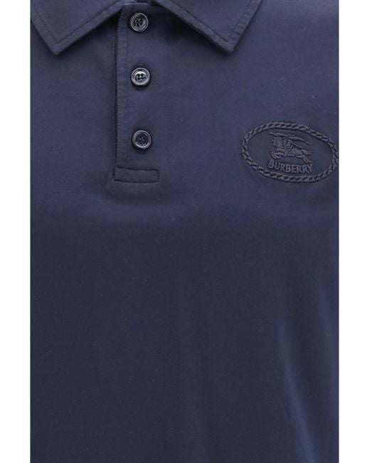 Burberry Blue Jwear Polo Shirt Cotton for men