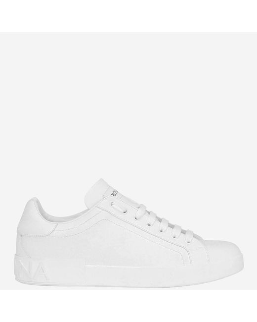 Dolce & Gabbana White Leather Sneakers Portofino Trainers for men