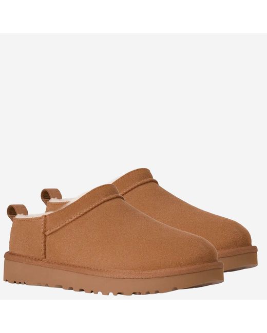 Ugg Brown Mules Micro Suede Leather