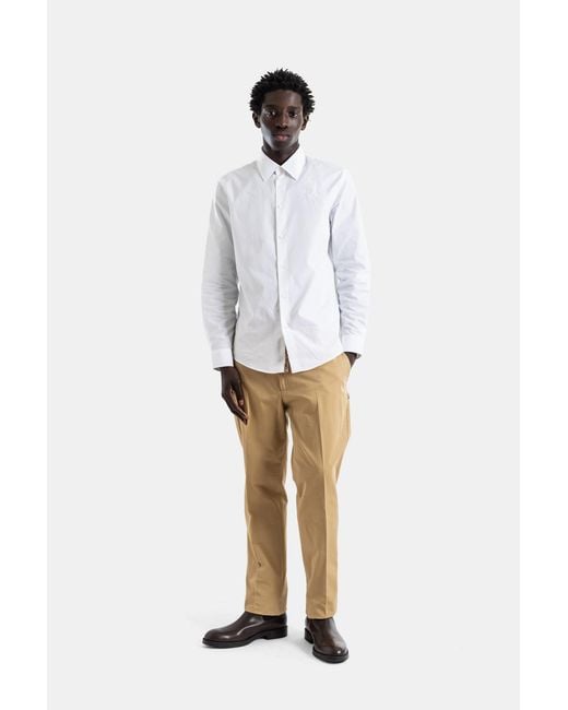 Burberry White Sam Cotton Poplin Shirt for men