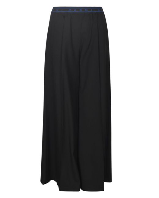 Marni Black Straight Wide Fit Trousers