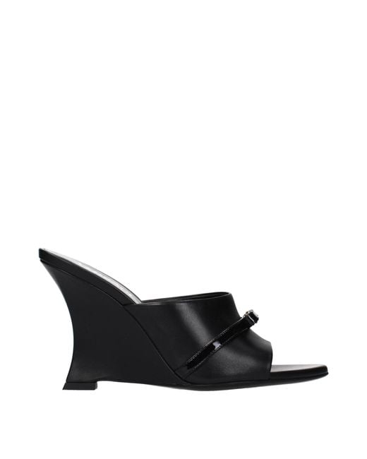 Versace Black Wedges Leather