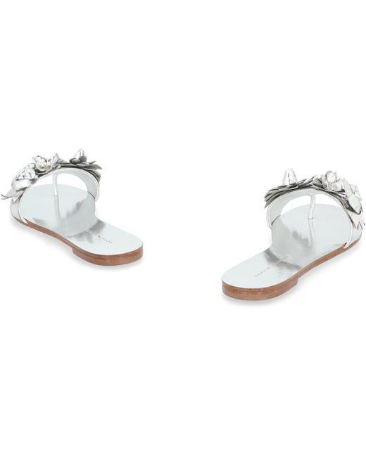 Sophia Webster Metallic Lilico Leather Slides Sandal
