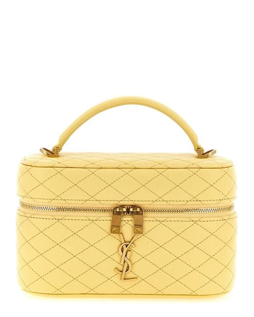Saint Laurent Yellow Gaby Vanity Handbag