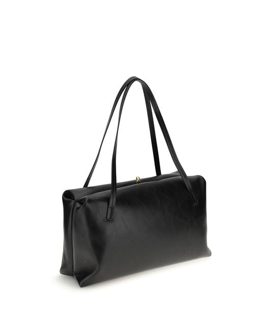 Jil Sander Black Medium Goji Pillow Shoulder Bag
