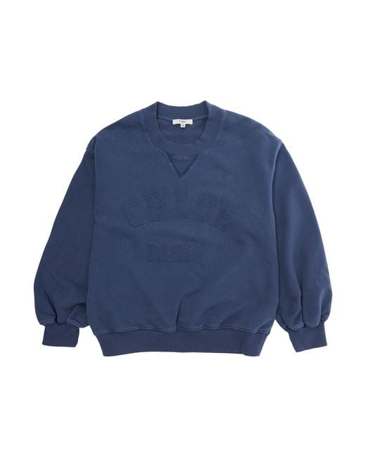 Chloé Blue Crewneck Sweatshirt Cotton Hoods & Sweatshirts