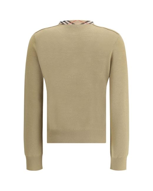 Burberry Natural Knit Cardigan Wool