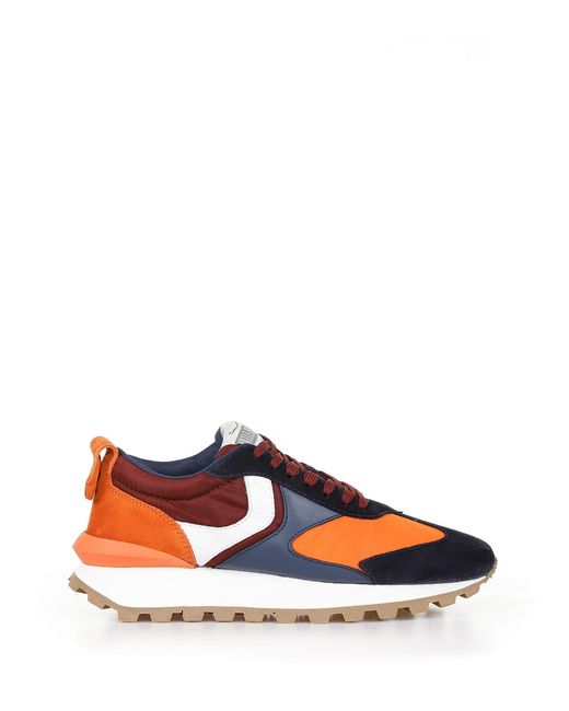 Voile Blanche Sneakers Qwark Fabric And Suede in Navy Orange (Blue) for Men  - Lyst