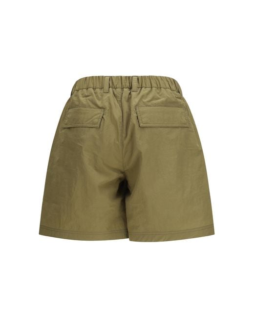 Laminar Green Bermuda Cargo Ultraleggero Polyester Shorts for men