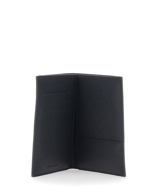 Emporio Armani Black Cardholder Tech Fabric Polyurethane Accessory for men