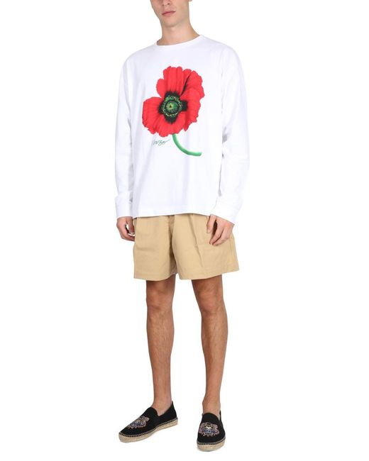 KENZO Natural Short In Twill for men