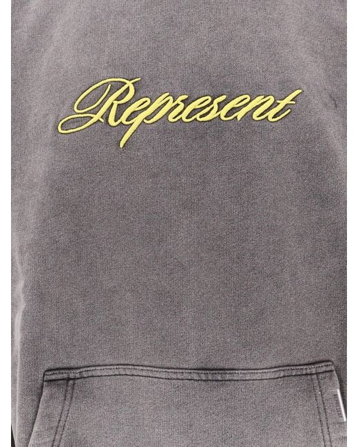 Represent Gray Cotton Sweatshirt for men
