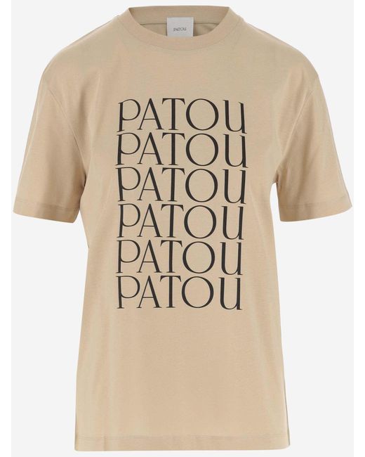 Patou Natural Cotton T-Shirt With Logo