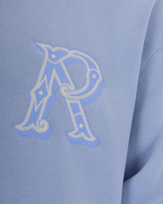 Represent Blue Logo Hood Sweatshirt for men