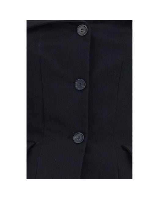 Magda Butrym Black Silk Waistcoat Clothing