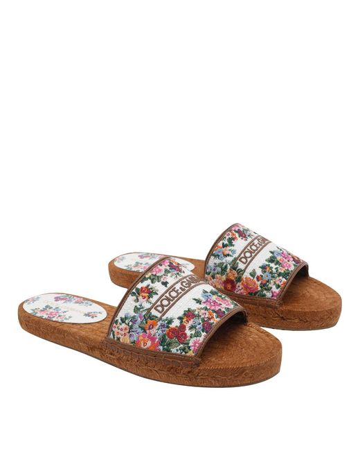 Dolce & Gabbana Brown Sandals Fabric