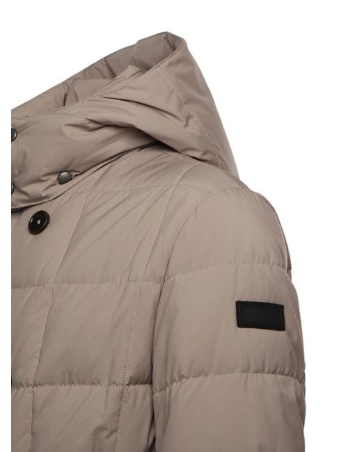 Fay Gray Double-Breasted Down Jacket With Hood for men